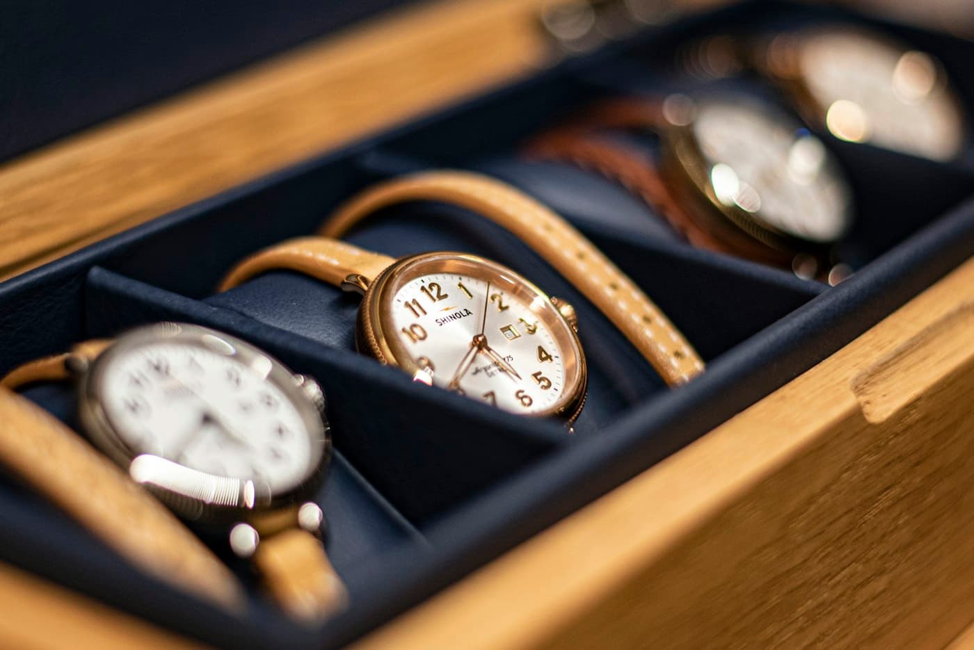 Leather Watch & Jewellery Organiser — 6 Grid
